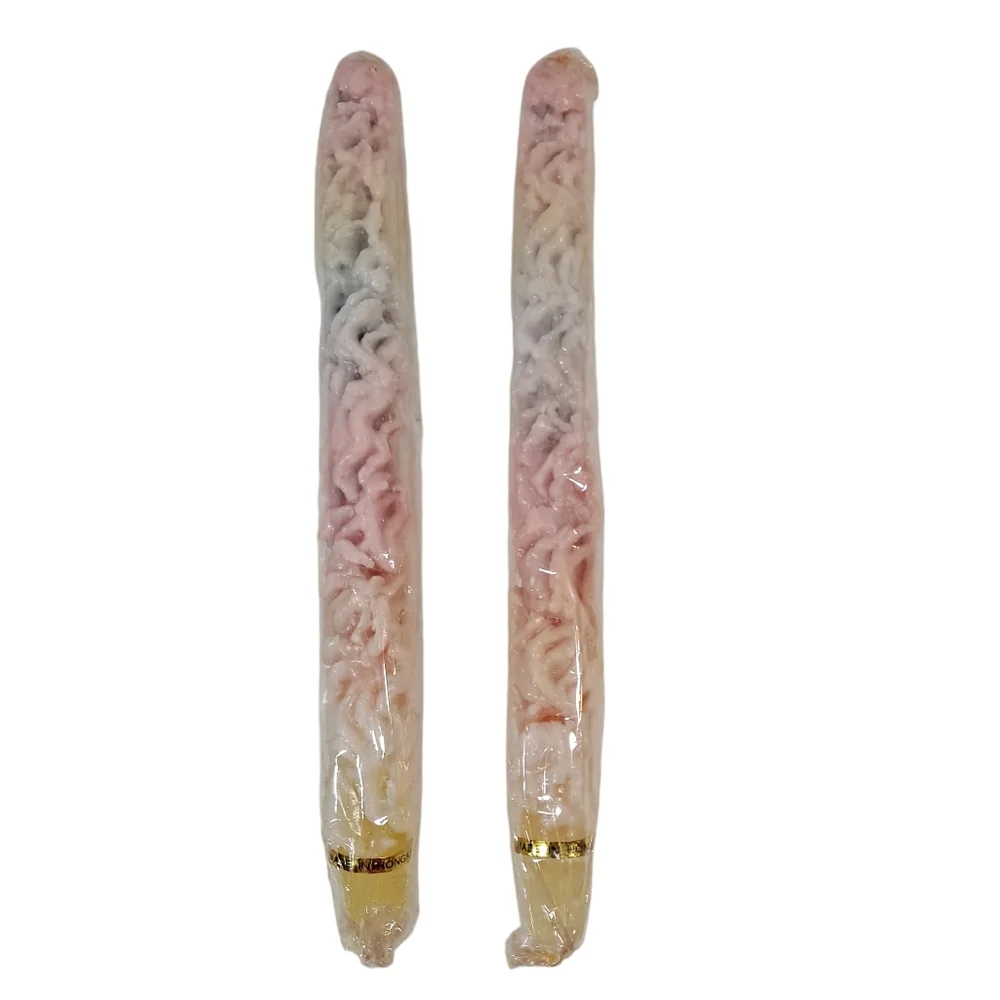 Vintage Yuletide Rainbow Candles Drip Multicolor Wax Taper Candles 12